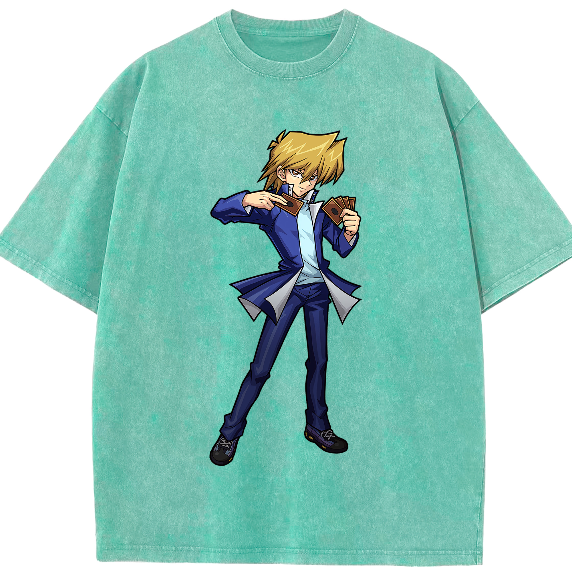 （画像用） 遊☆戯☆王 Yu-Gi-Oh! 綿100% ヴィンテージ風 半袖Tシャツ（フロントプリント）